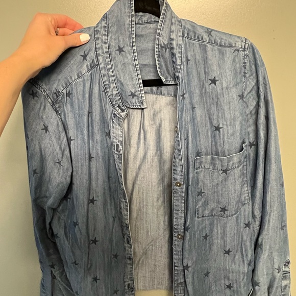 Rails star print chambray blouse - Picture 1 of 7
